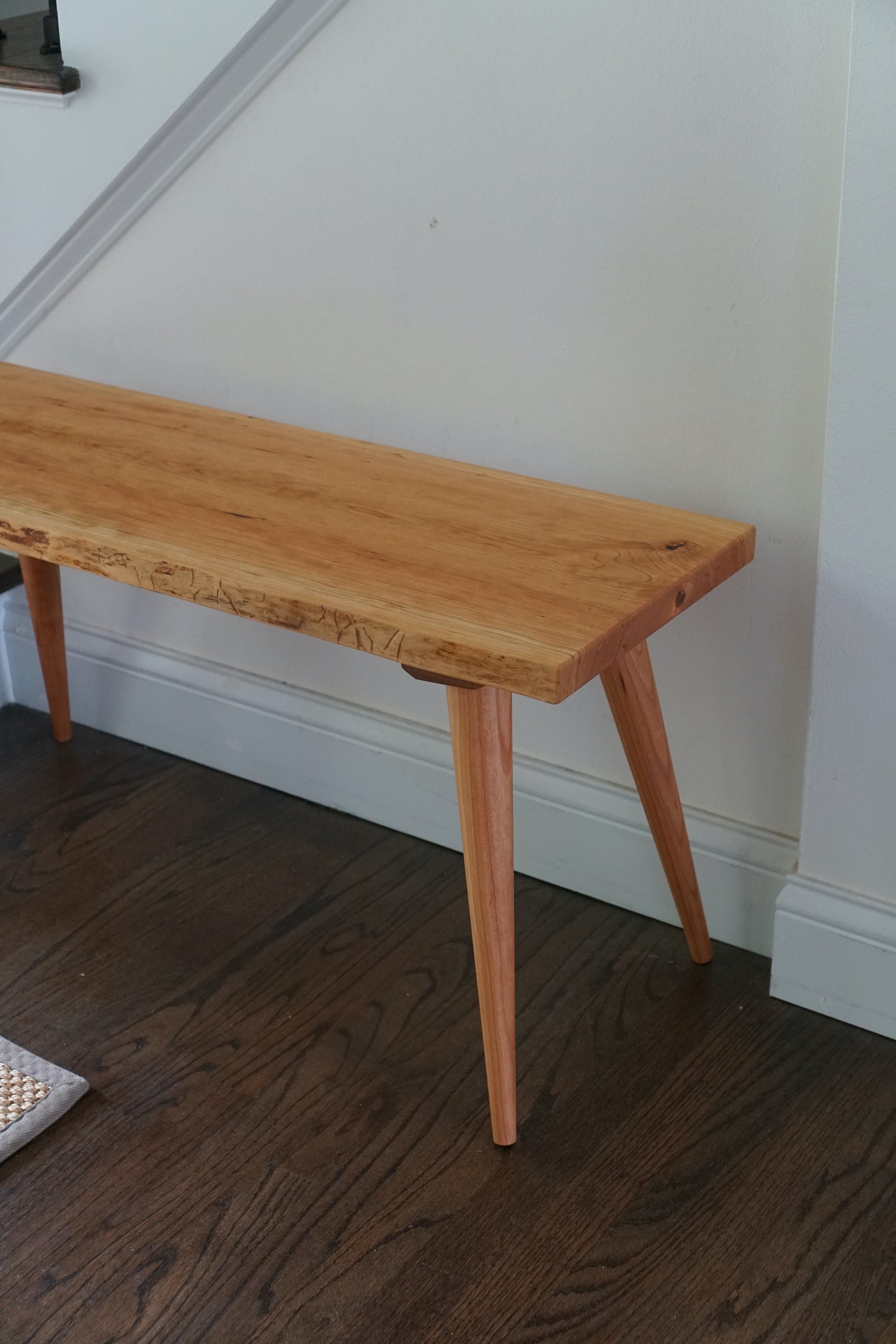 Wacker Bench | Modern Tapered Leg Bench