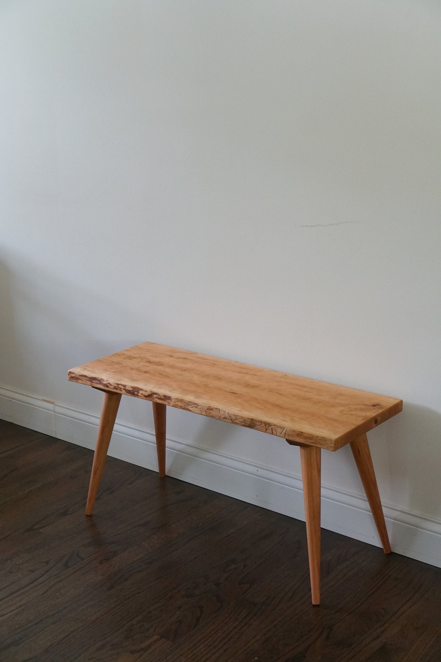 Wacker Bench | Modern Tapered Leg Bench