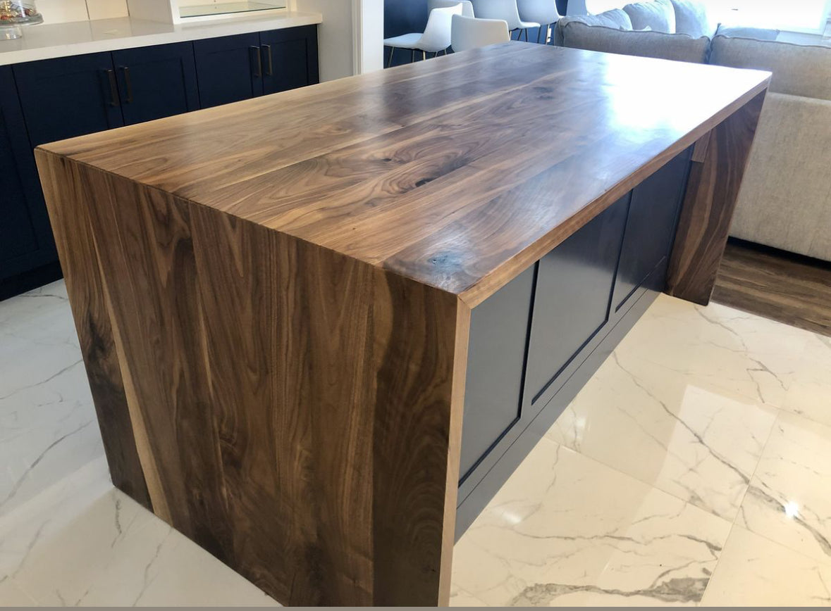 Black Walnut Slab Countertop Butcher Block Tabletop Only Reclaimed Counter Live Edge Walnut Bar Island
