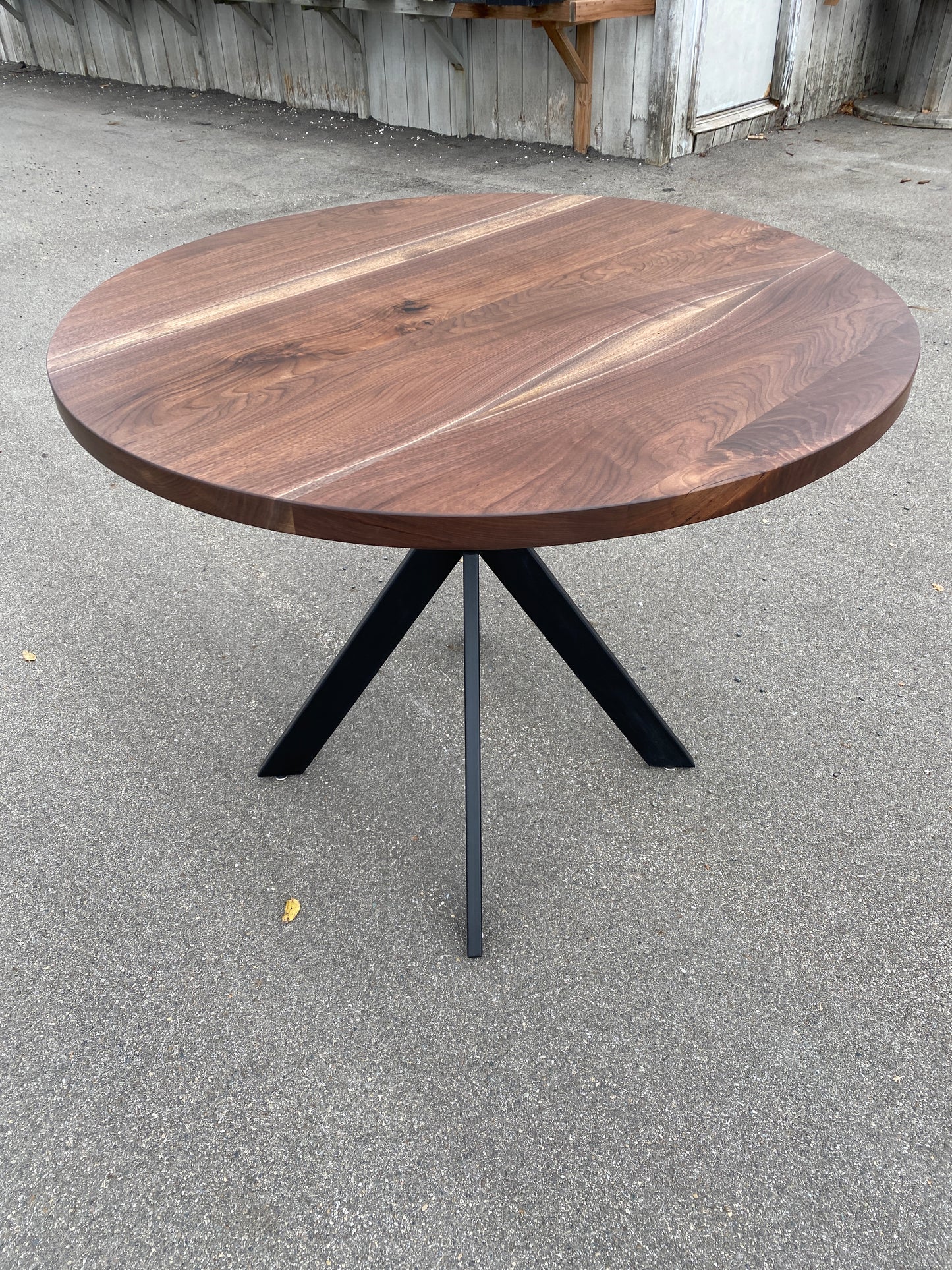 Round Walnut Table