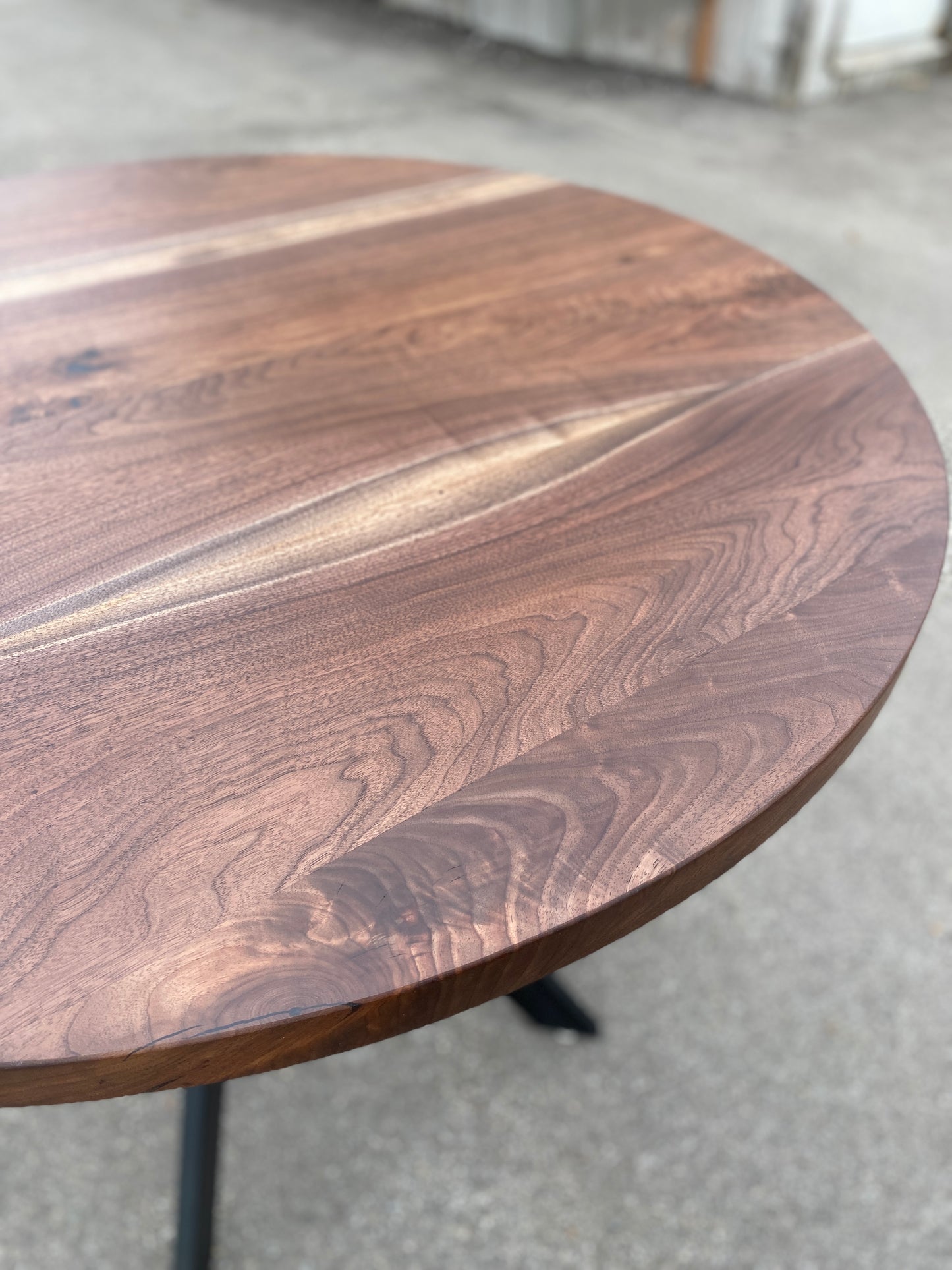 Round Walnut Table