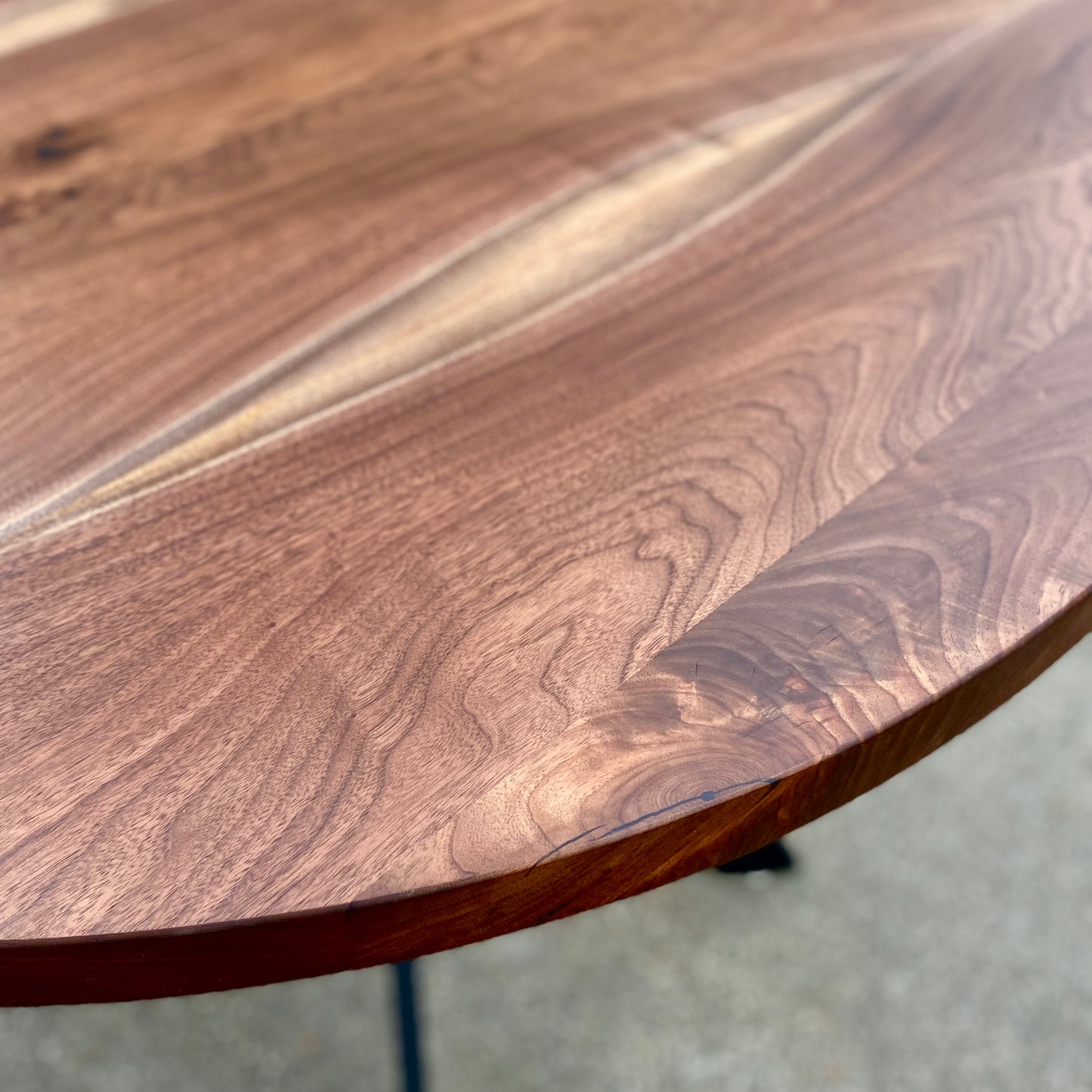 Round Walnut Table