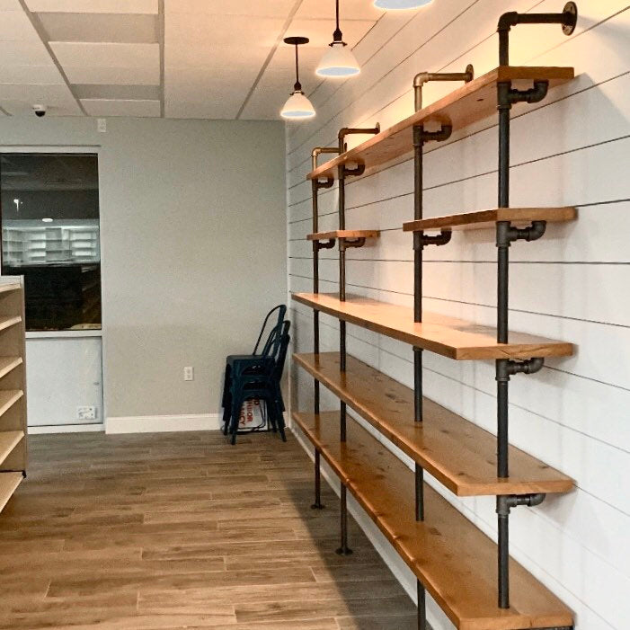 Hemingway Wall Mounted Floor to Ceiling Bookshelf
