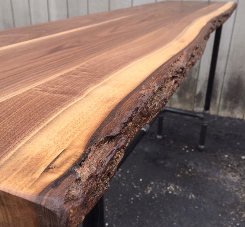 The Siding Live Edge Wall Mounted Desk, Floating Desk