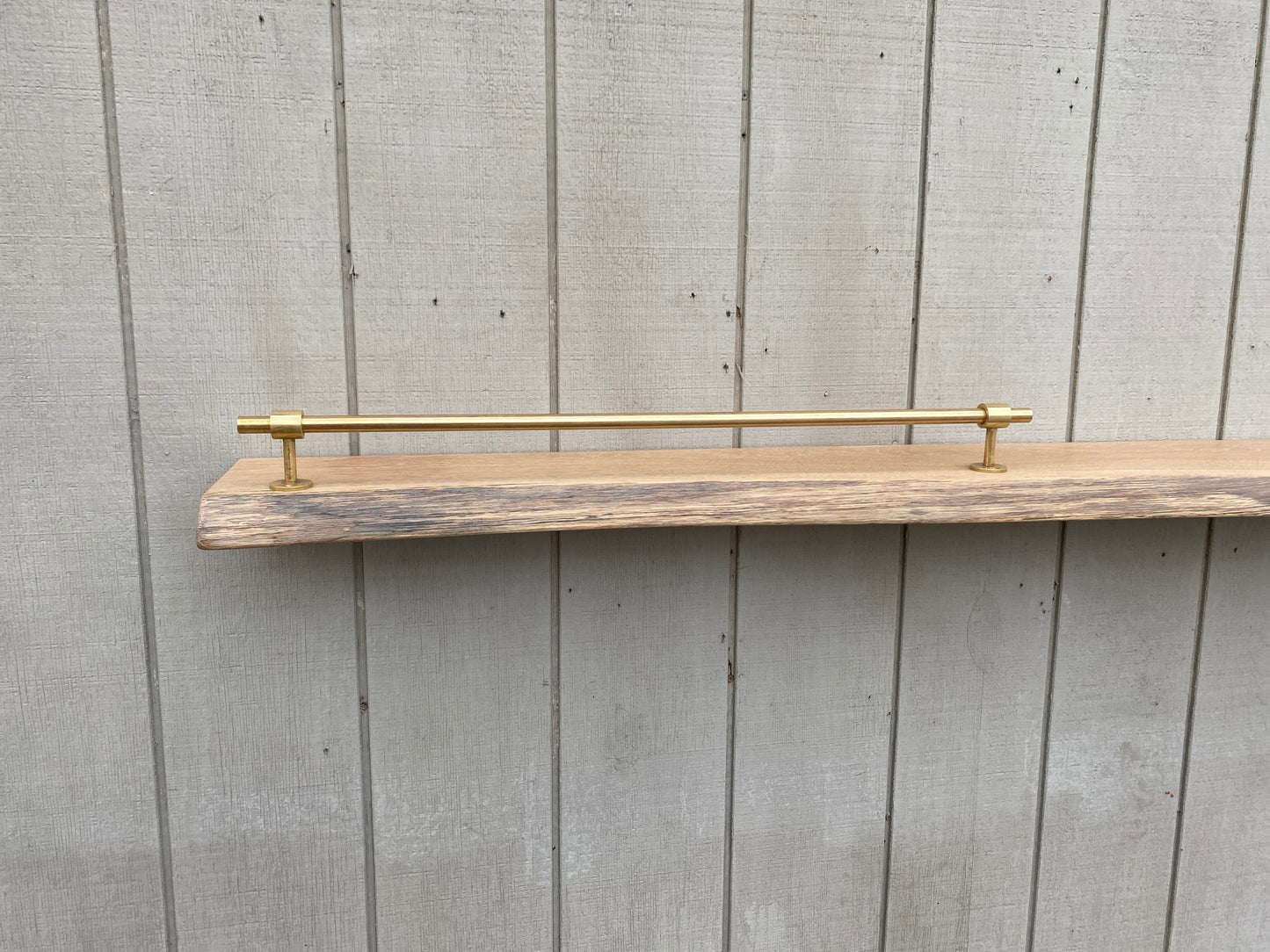 Floating Shelf with Brass Gallery Rail