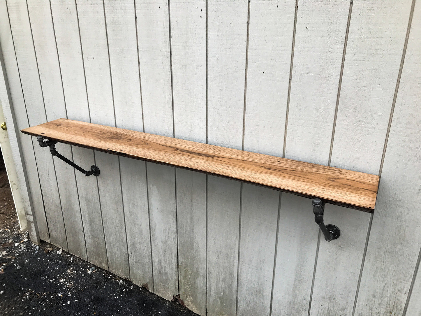The Siding Live Edge Wall Mounted Desk, Floating Desk
