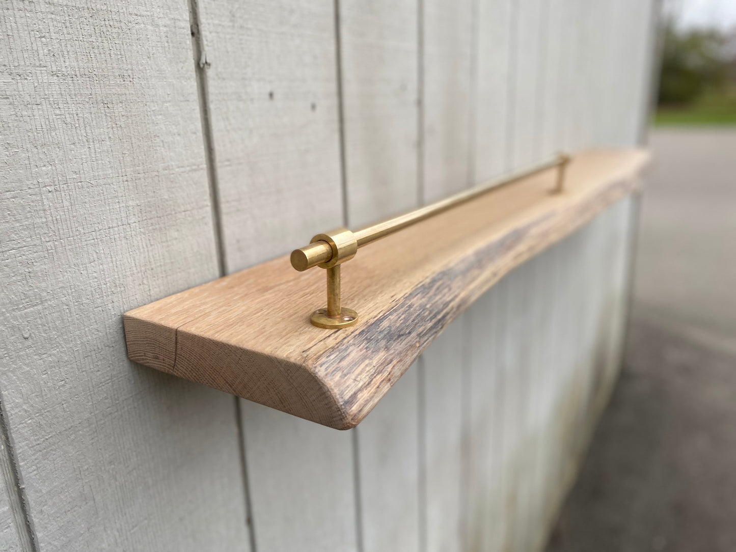Floating Shelf with Brass Gallery Rail