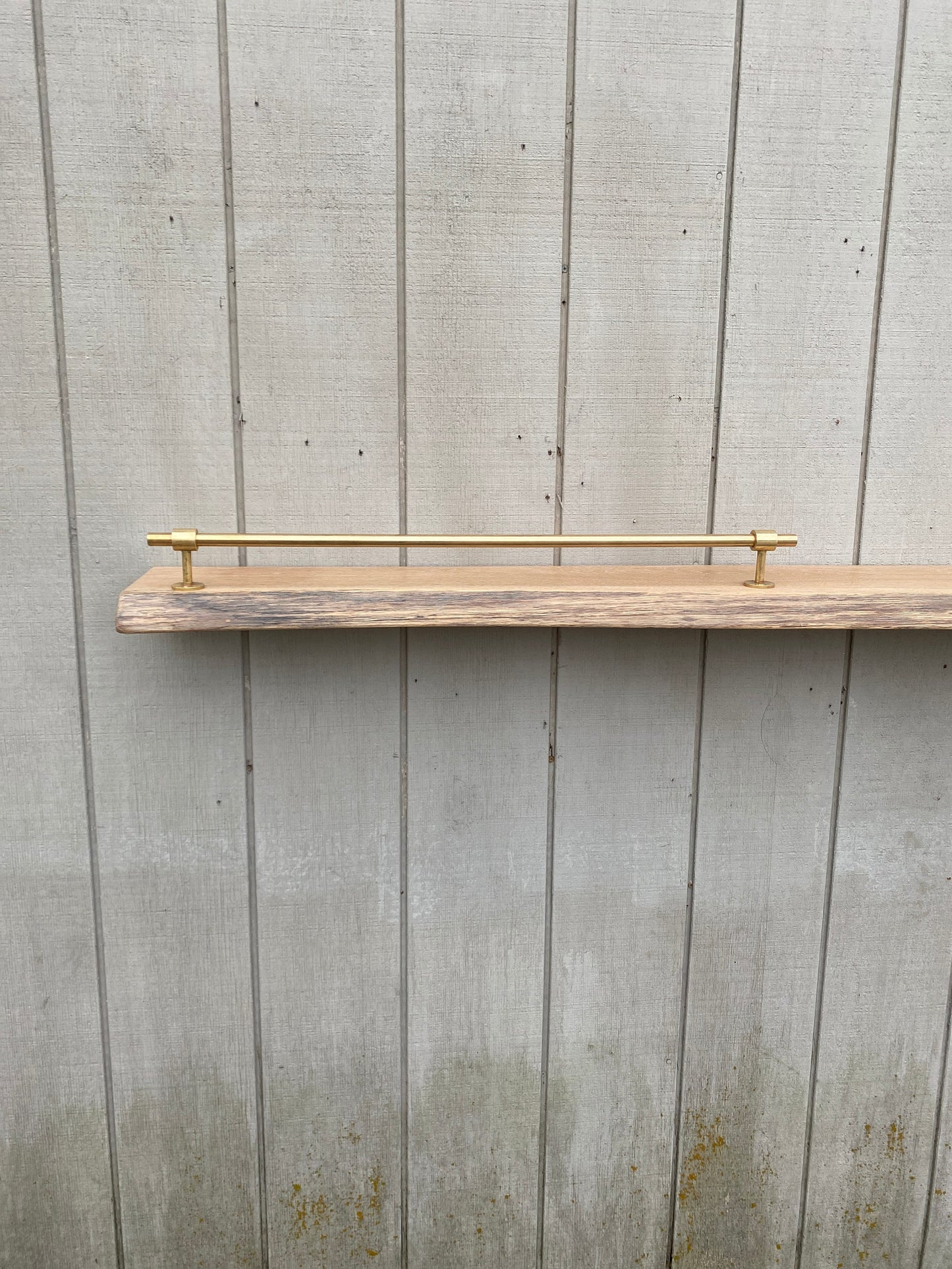 Floating Shelf with Brass Gallery Rail