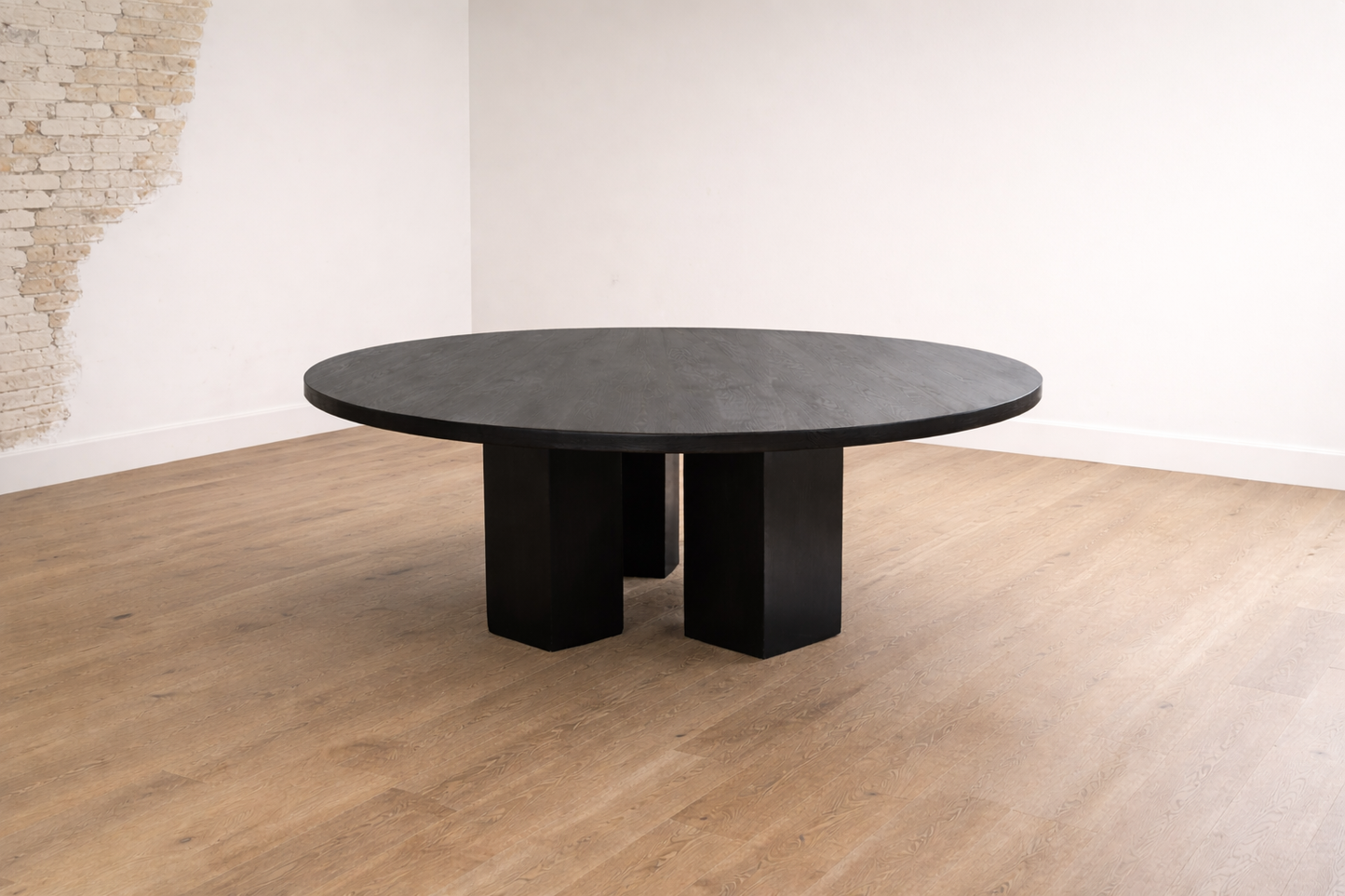 The Forge Table | 36”-72” Round Table  - Solid Walnut Wood