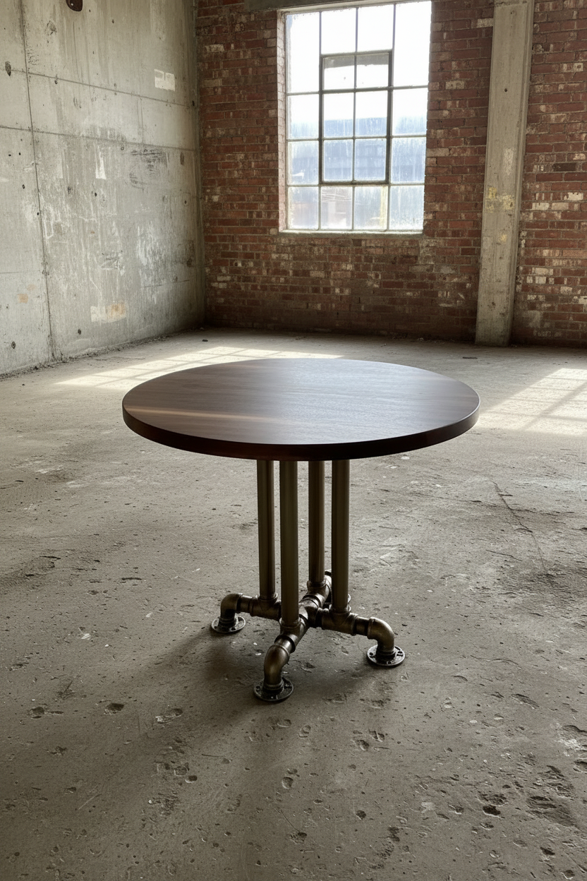 The Forge Table | 36”-72” Round Table  - Solid Walnut Wood