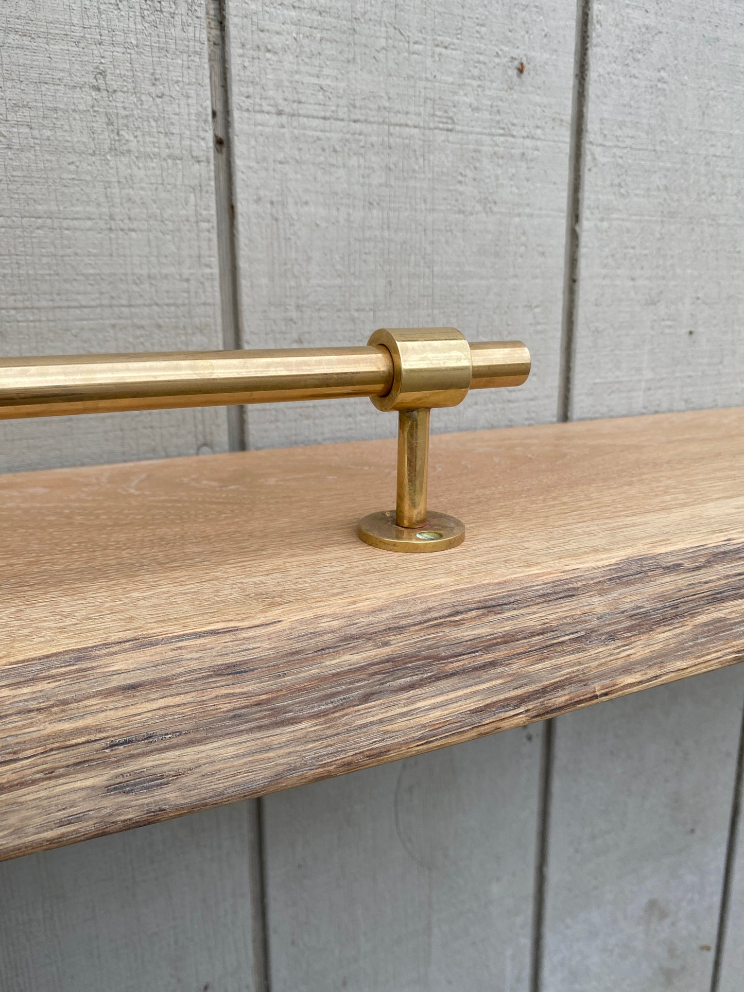 Floating Shelf with Brass Gallery Rail