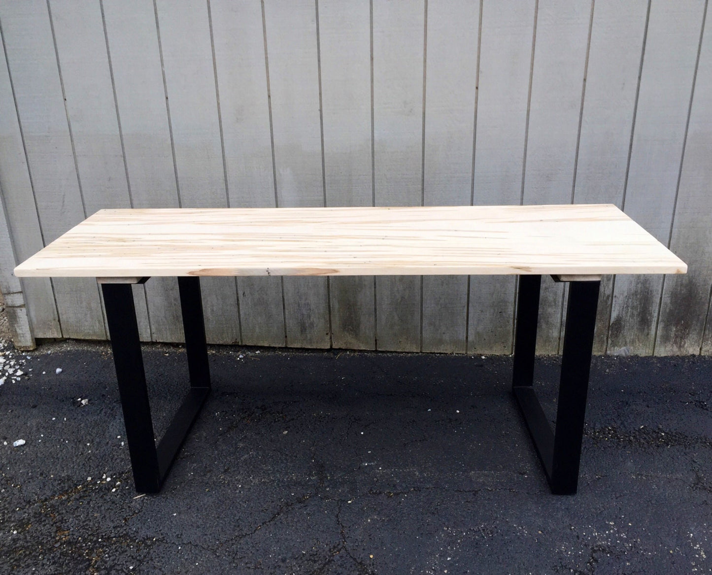 Live Edge Ambrosia Maple Dining Table - Mid Century Modern Wood Legs