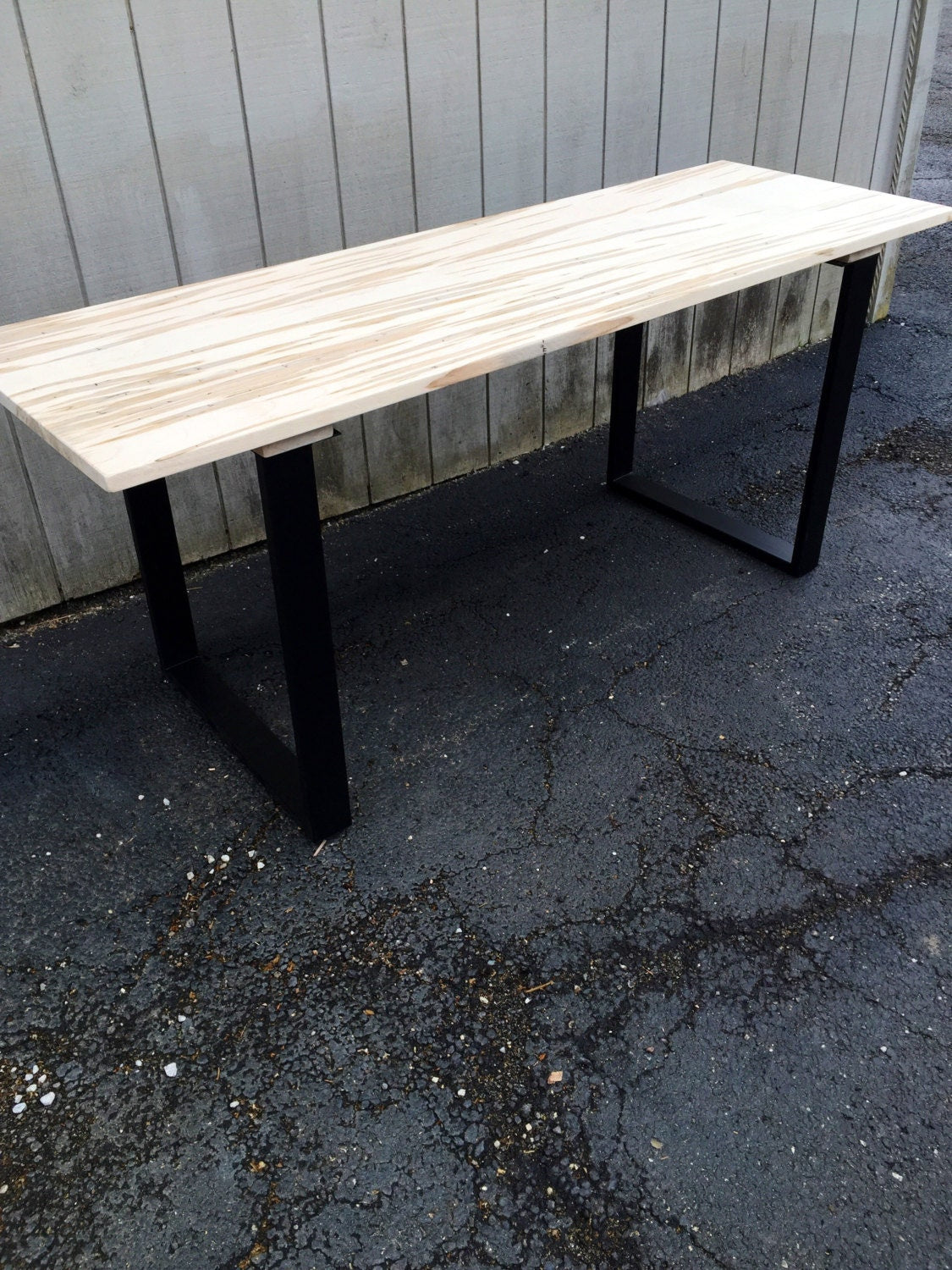 Rustic Dining Table, Solid wood Custom Bar Table-Reclaimed Wood & Steel