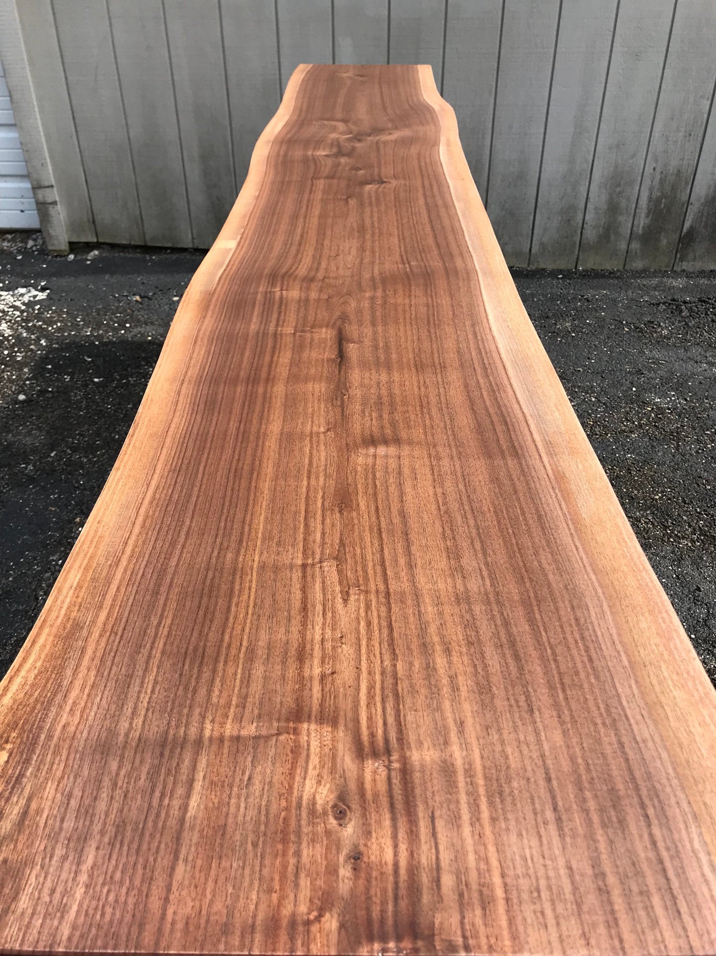Handcrafted Walnut Wood Countertop: Raw Edge Bar Top - USA Made