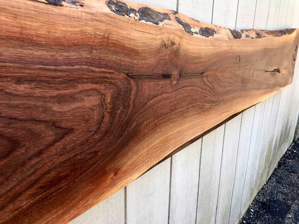 Live Edge Slab Headboard, Rustic Barn Wood Headboard  with Raw Edge, King, Queen, Double, Single, Twin Bed Headboard