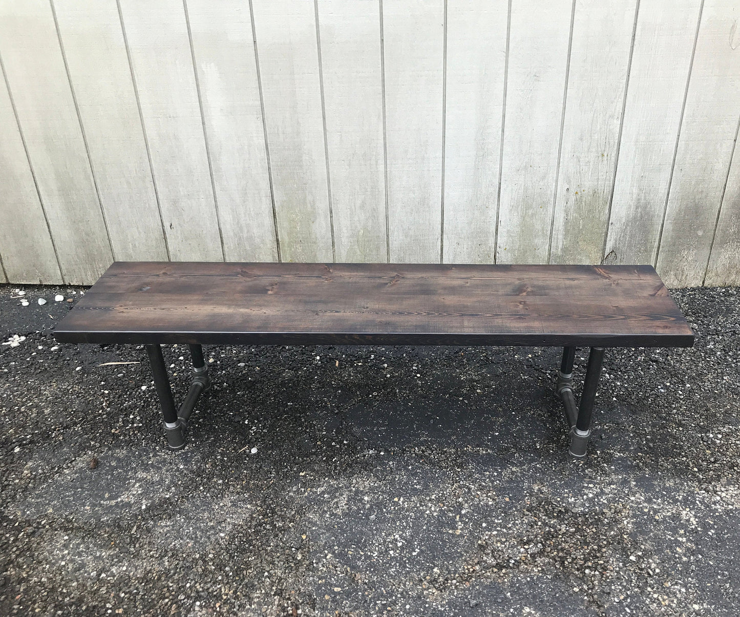 Reclaimed Wood Entry Bench: Modern Farmhouse Style with Iron Legs