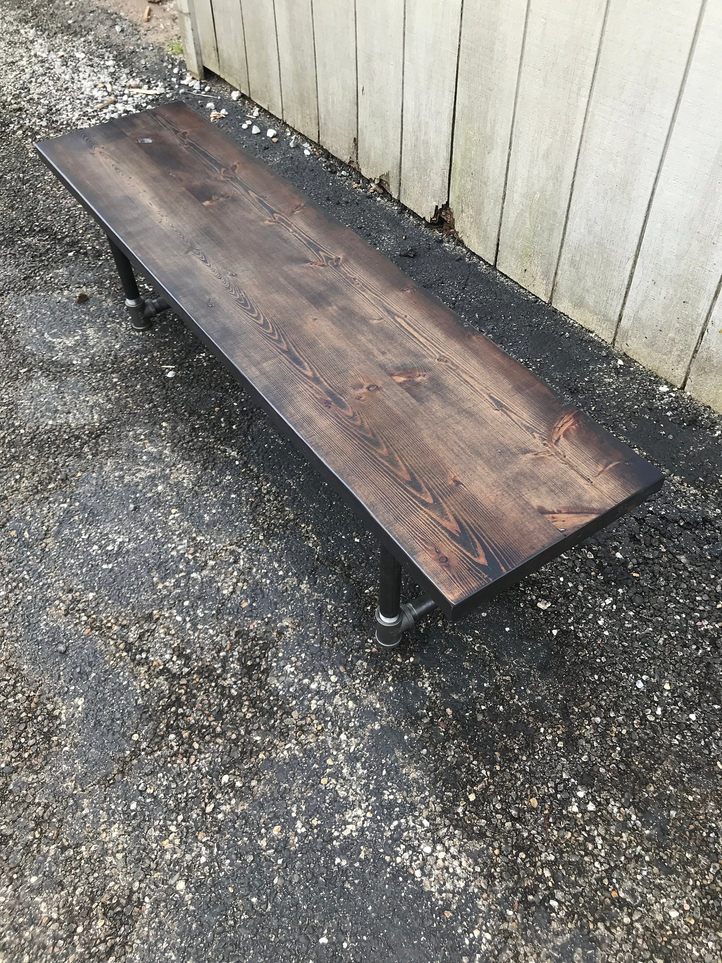 Reclaimed Wood Entry Bench: Modern Farmhouse Style with Iron Legs
