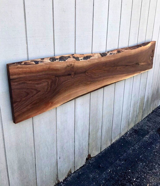Live Edge Slab Headboard, Rustic Barn Wood Headboard  with Raw Edge, King, Queen, Double, Single, Twin Bed Headboard