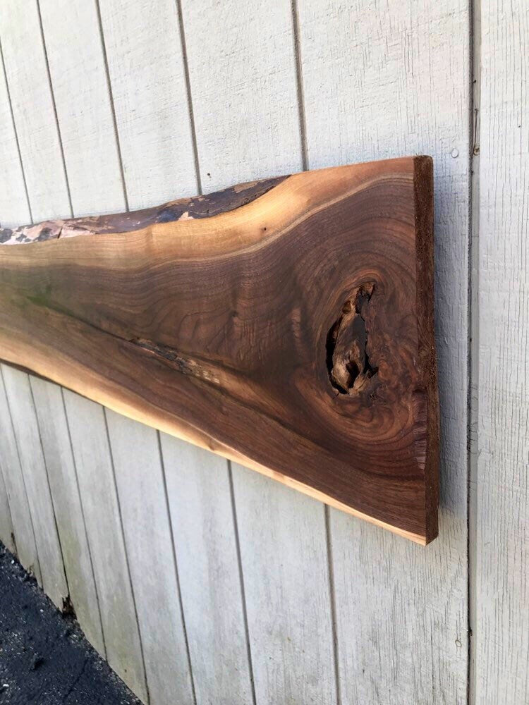 Live Edge Slab Headboard, Rustic Barn Wood Headboard  with Raw Edge, King, Queen, Double, Single, Twin Bed Headboard