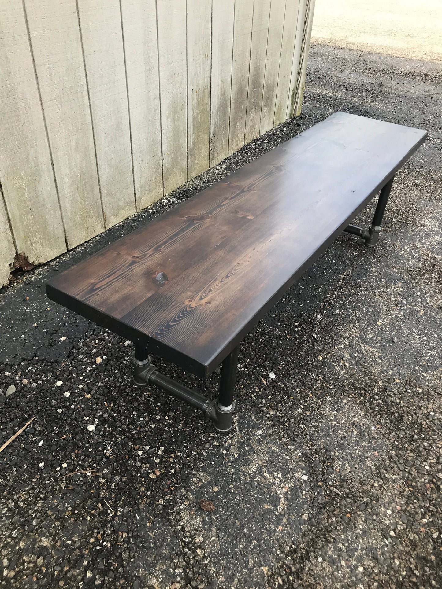 Reclaimed Wood Entry Bench: Modern Farmhouse Style with Iron Legs