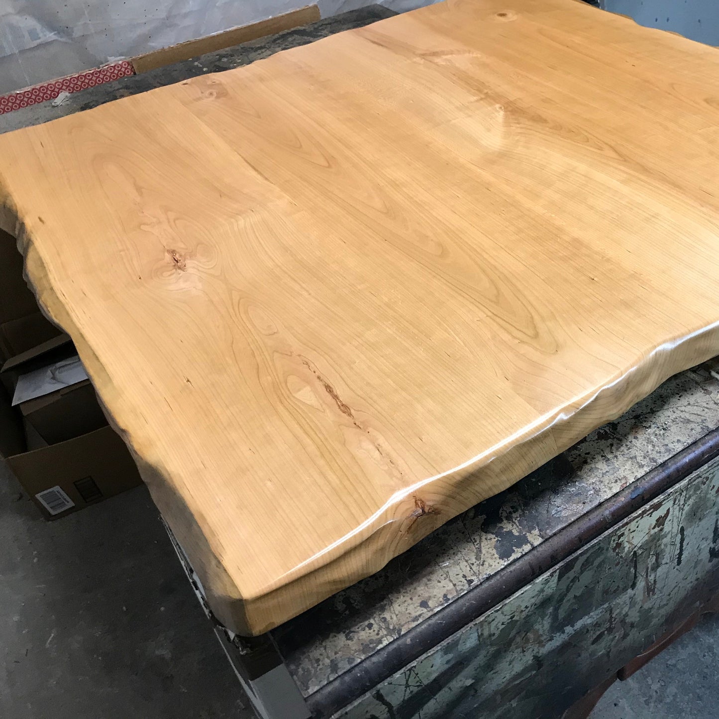 Wood Counter Top - Solid Butcher Block Tabletop - Live Edge Counter