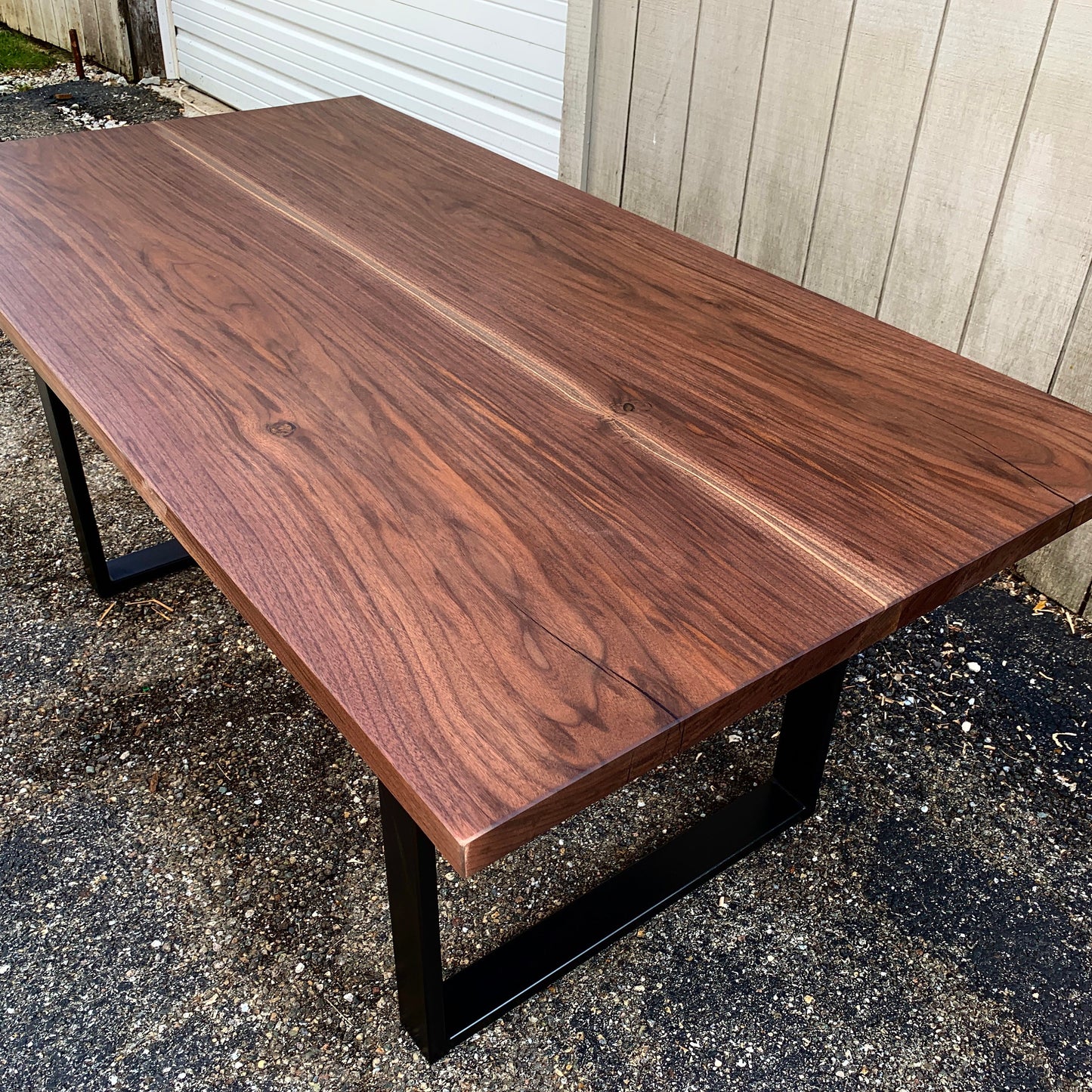 Industrial Bar Table, Narrow Wood Table with Metal Legs, Behind Sofa Counter, Drink Rail