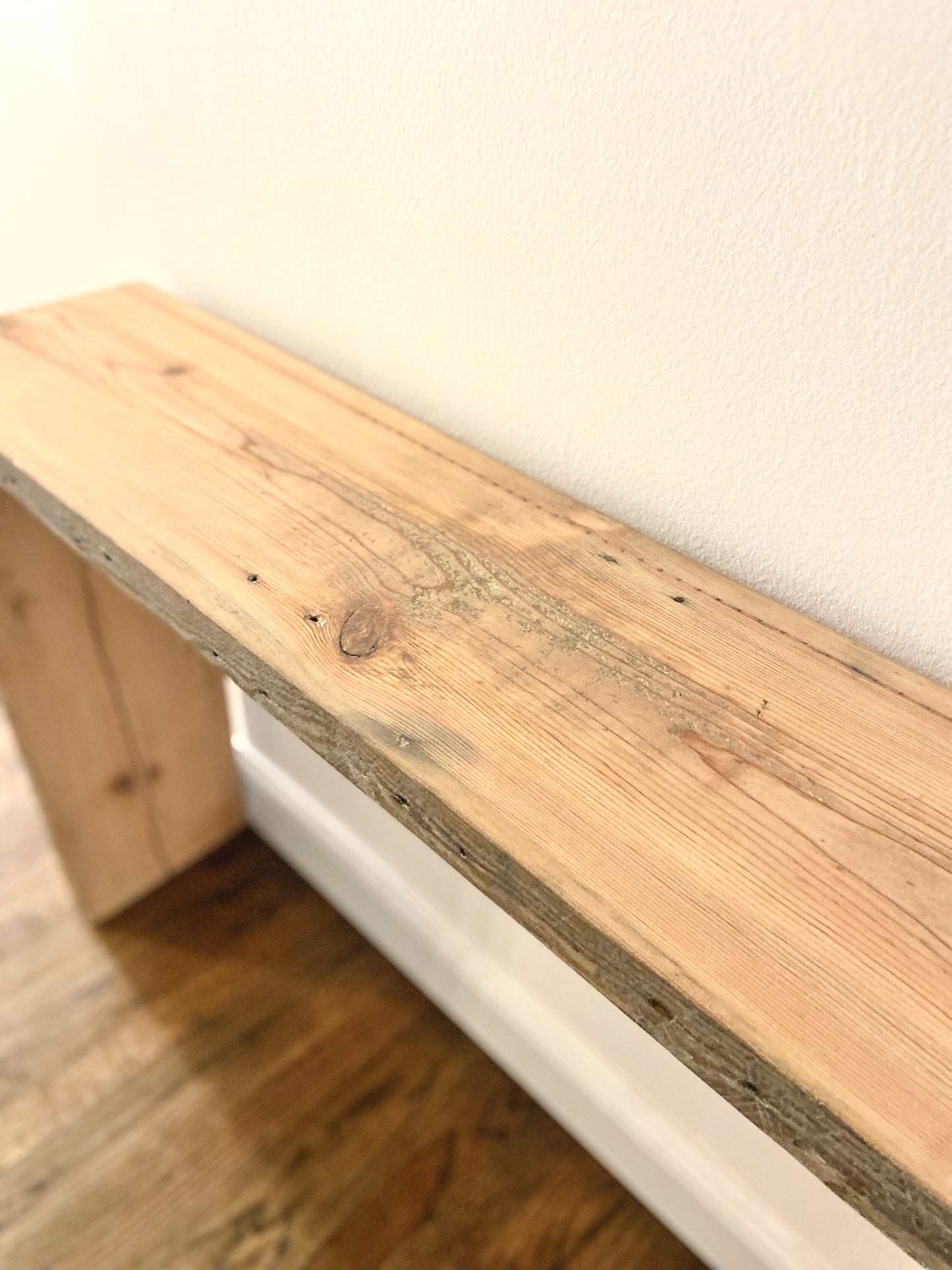 Reclaimed Wood Console Table: Minimalist Entry or Sofa Table