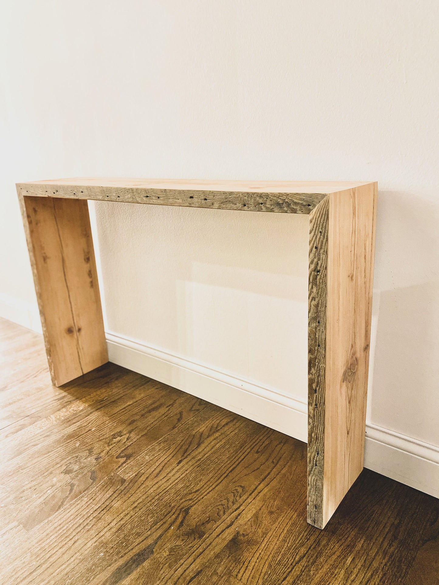 Reclaimed Wood Console Table: Minimalist Entry or Sofa Table