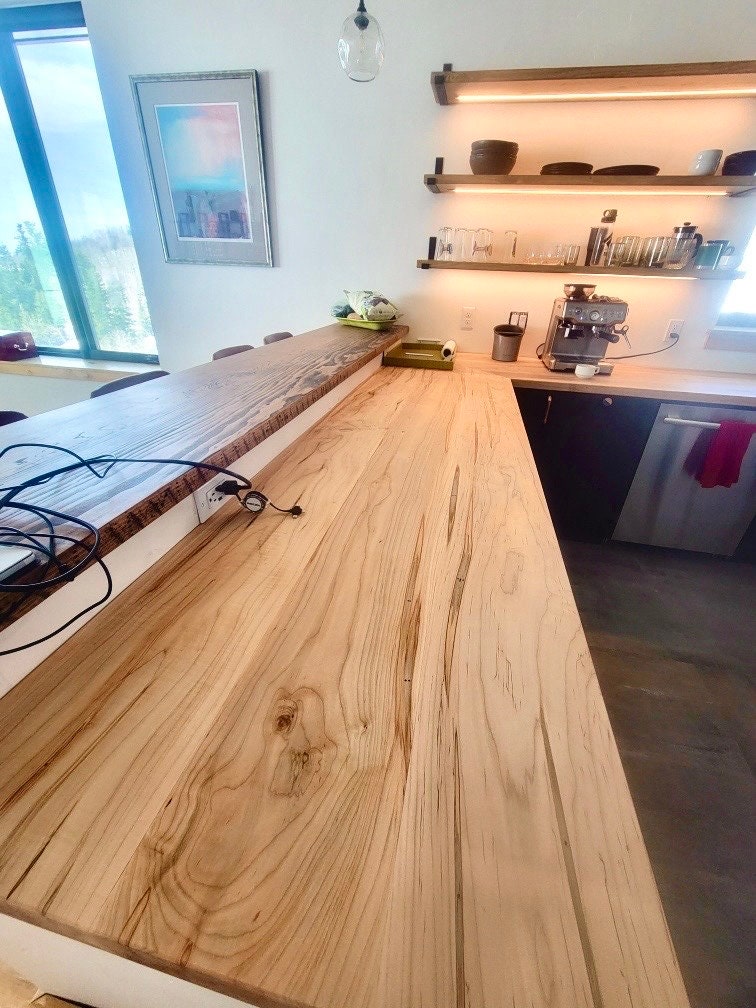 Maple Butcher Block Countertop: Solid Wood Counter / Desk / Tabletop DIY