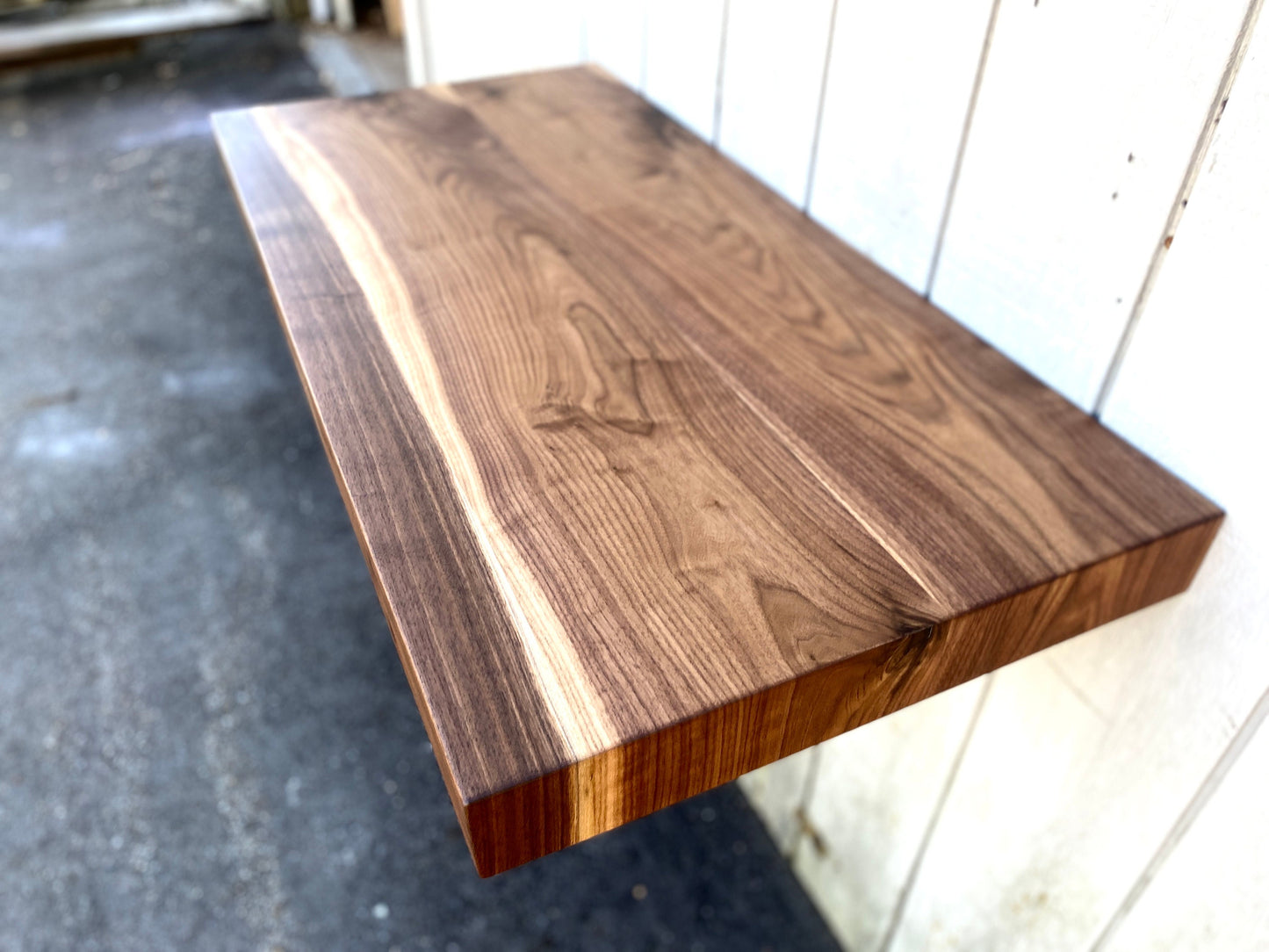 Thick Reclaimed Wood Floating Vanity: Box Style, Wall Mounted