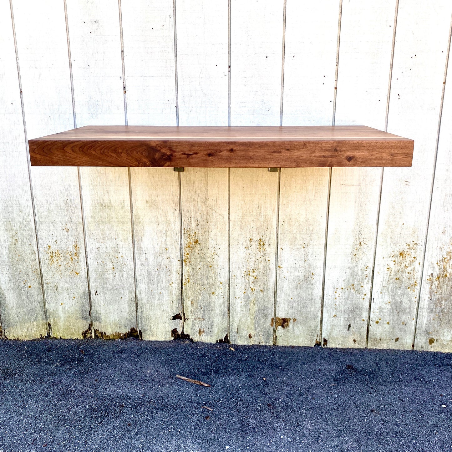 Thick Reclaimed Wood Floating Vanity: Box Style, Wall Mounted