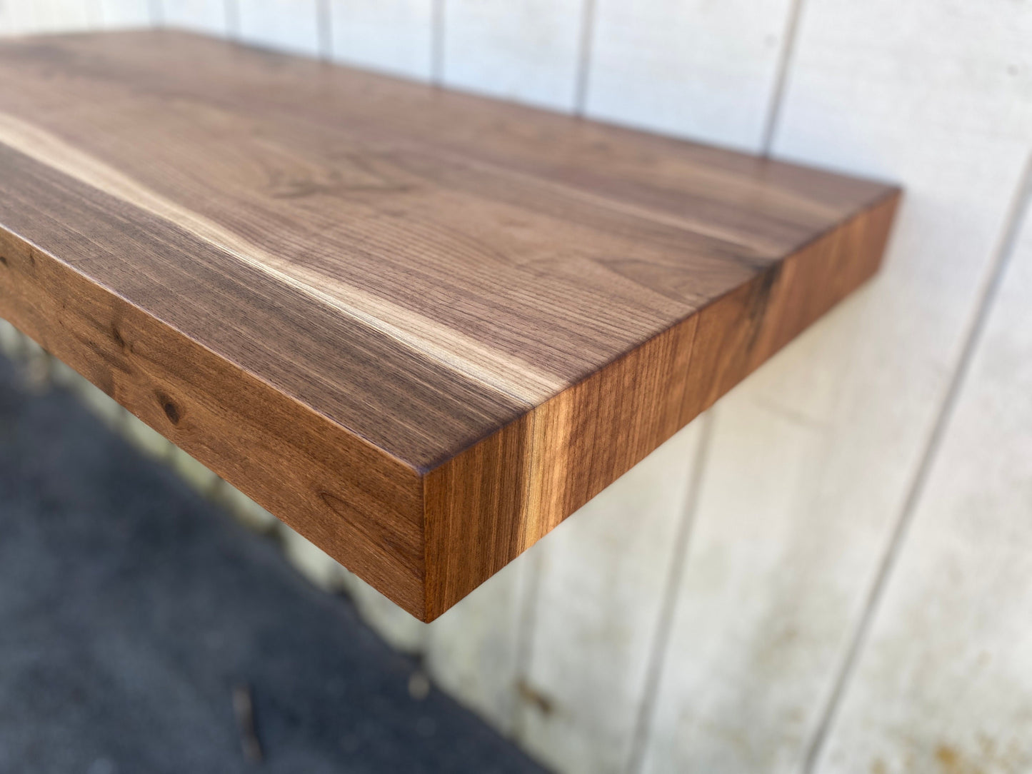 Thick Reclaimed Wood Floating Vanity: Box Style, Wall Mounted