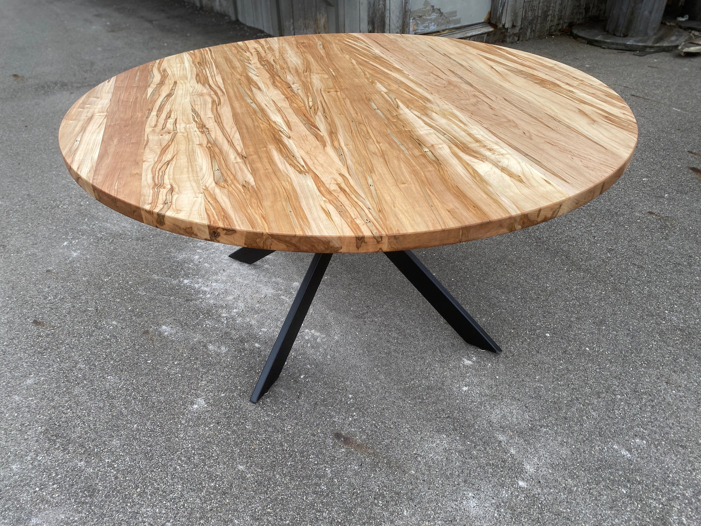 The Halsted | Round Solid Wood Dining Table: Maple, Oak, Walnut, Reclaimed Wood