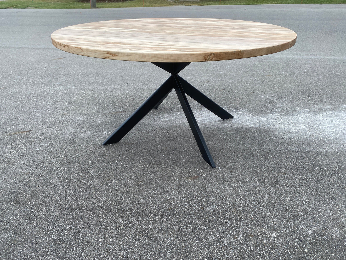 The Halsted | Round Solid Wood Dining Table: Maple, Oak, Walnut, Reclaimed Wood