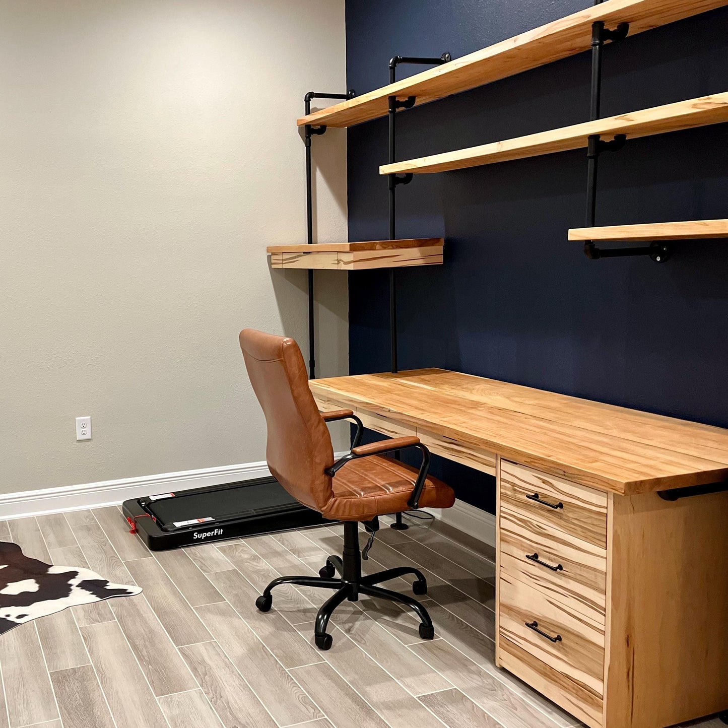 Butcher Block Desk, Industrial Desk, Custom Desk, Rustic Desk, Modern Drawers