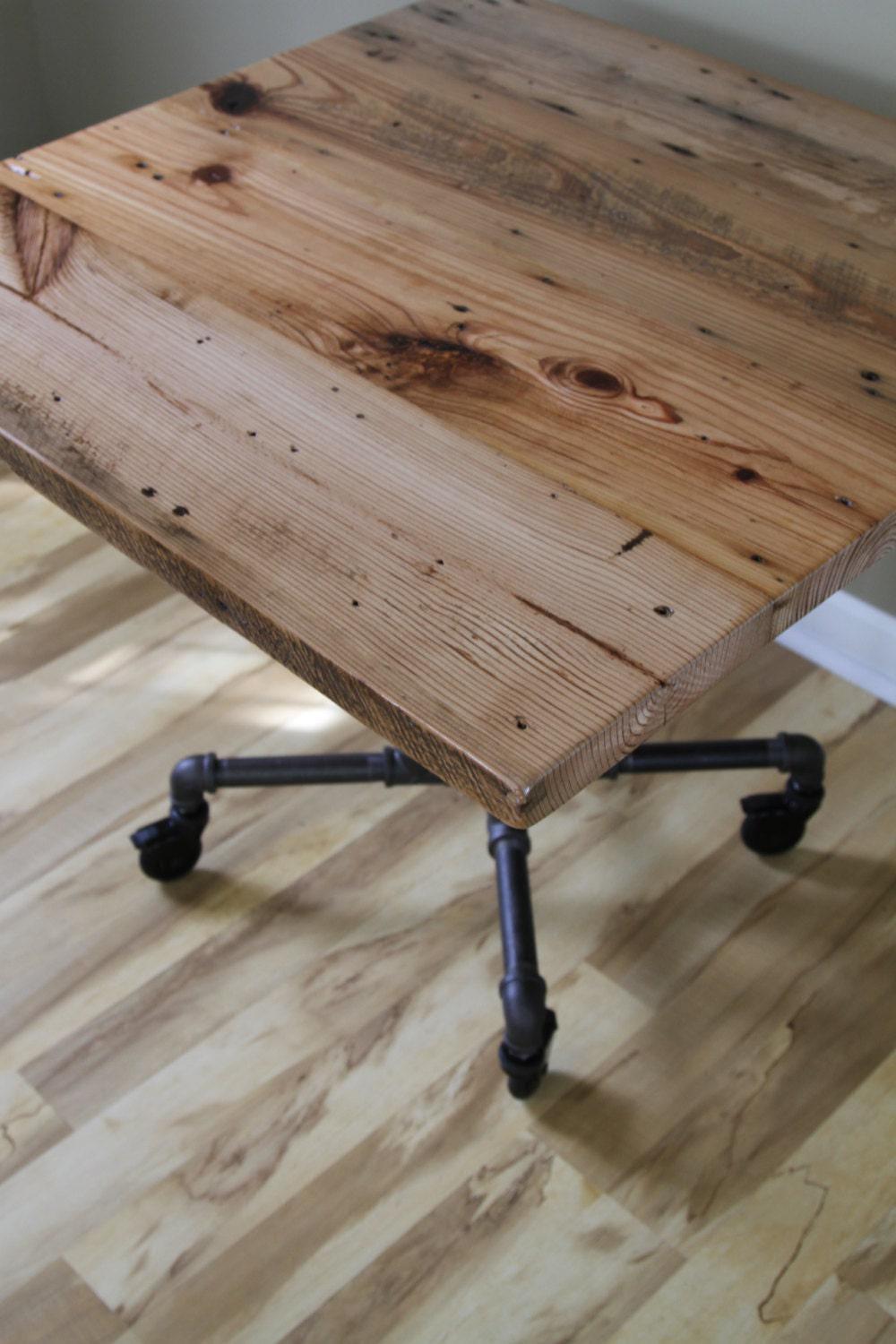 Pedestal Table Restaurant With Natural finish | Custom Sizes | Bar, Counter or Dining Height