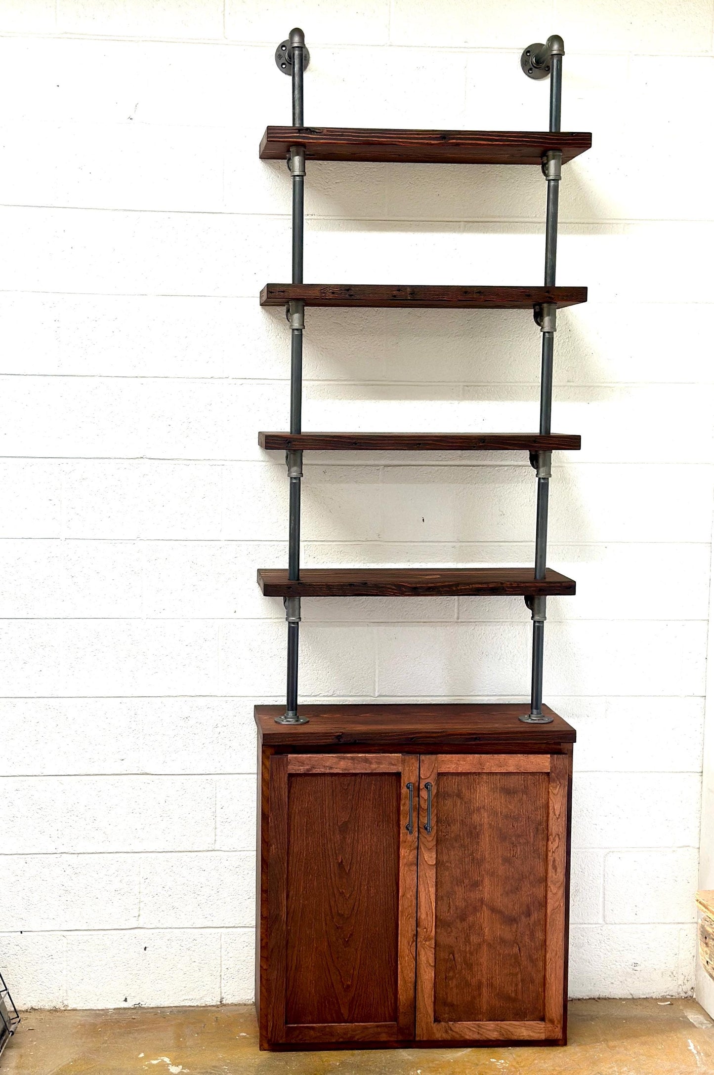The Sinclair | Industrial Reclaimed Wood Shelving Unit