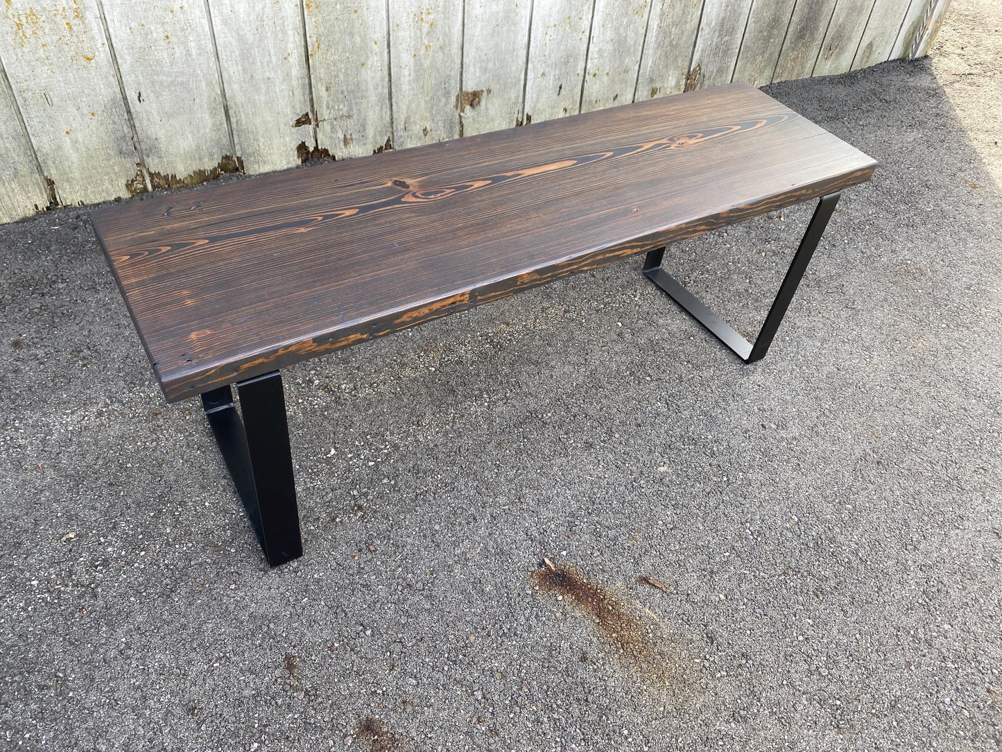 Reclaimed Wood Entry Bench: Modern Farmhouse Style with Iron Legs