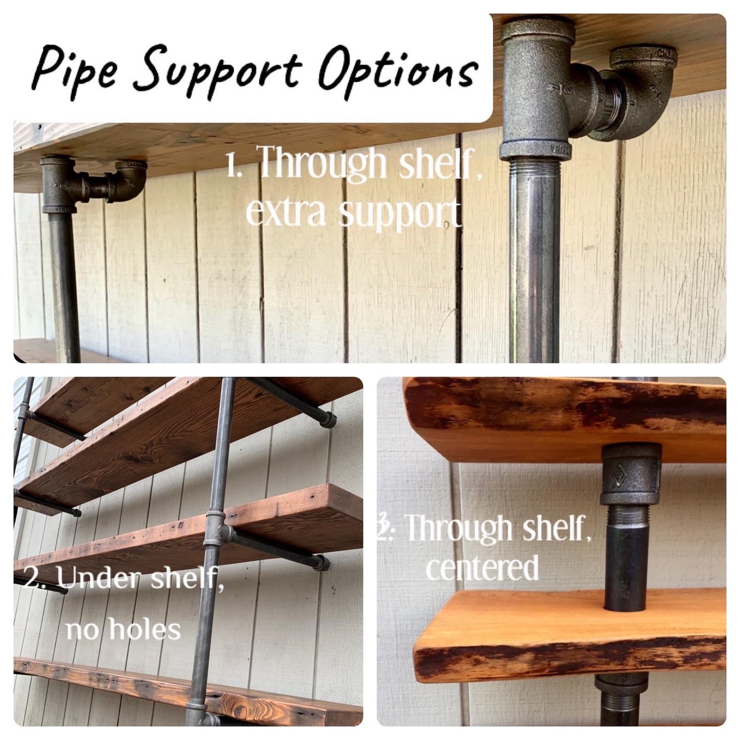 7 Shelves - Large Wall Mounted Bookshelf - Reclaimed Wood Bookshelf Pipe Bookshelf Shelf Built In Industrial Shelving TV Stand Desk Storage