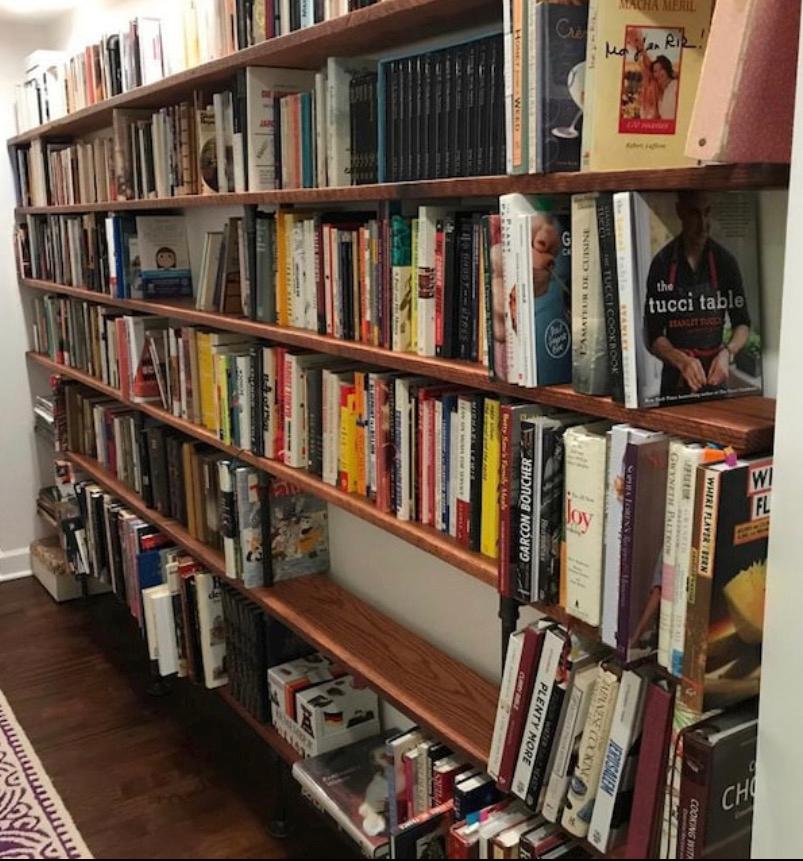 7 Shelves - Large Wall Mounted Bookshelf - Reclaimed Wood Bookshelf Pipe Bookshelf Shelf Built In Industrial Shelving TV Stand Desk Storage