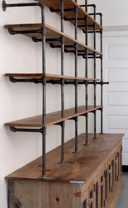 The Sinclair | Industrial Reclaimed Wood Shelving Unit