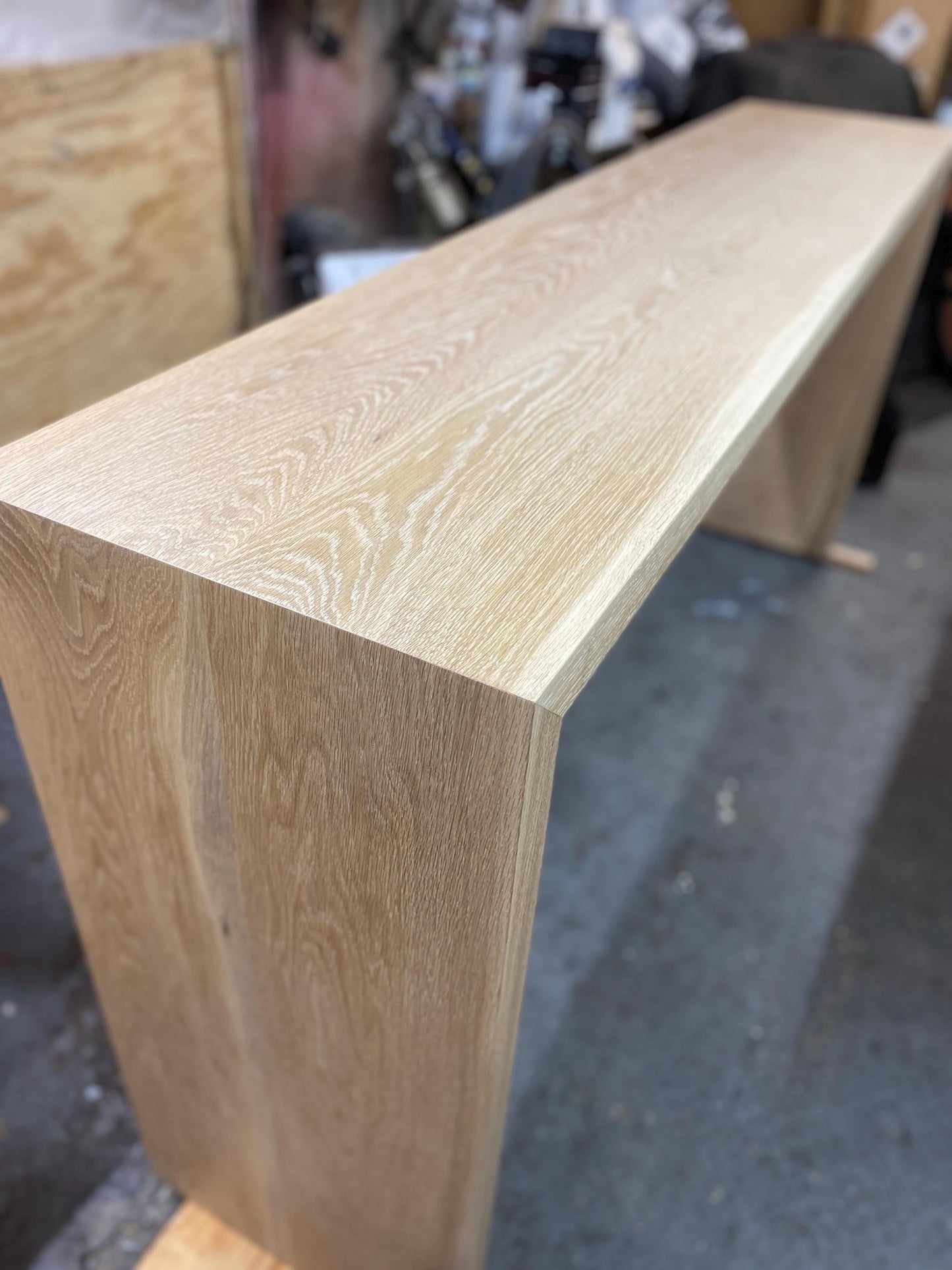 Custom Waterfall Countertop: Kitchen Island Extension Wood