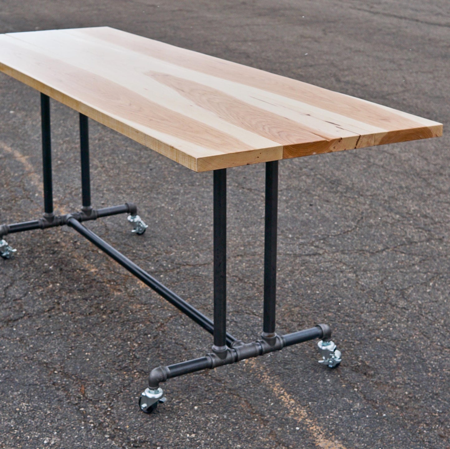 Rustic Dining Table, Solid wood Custom Bar Table-Reclaimed Wood & Steel