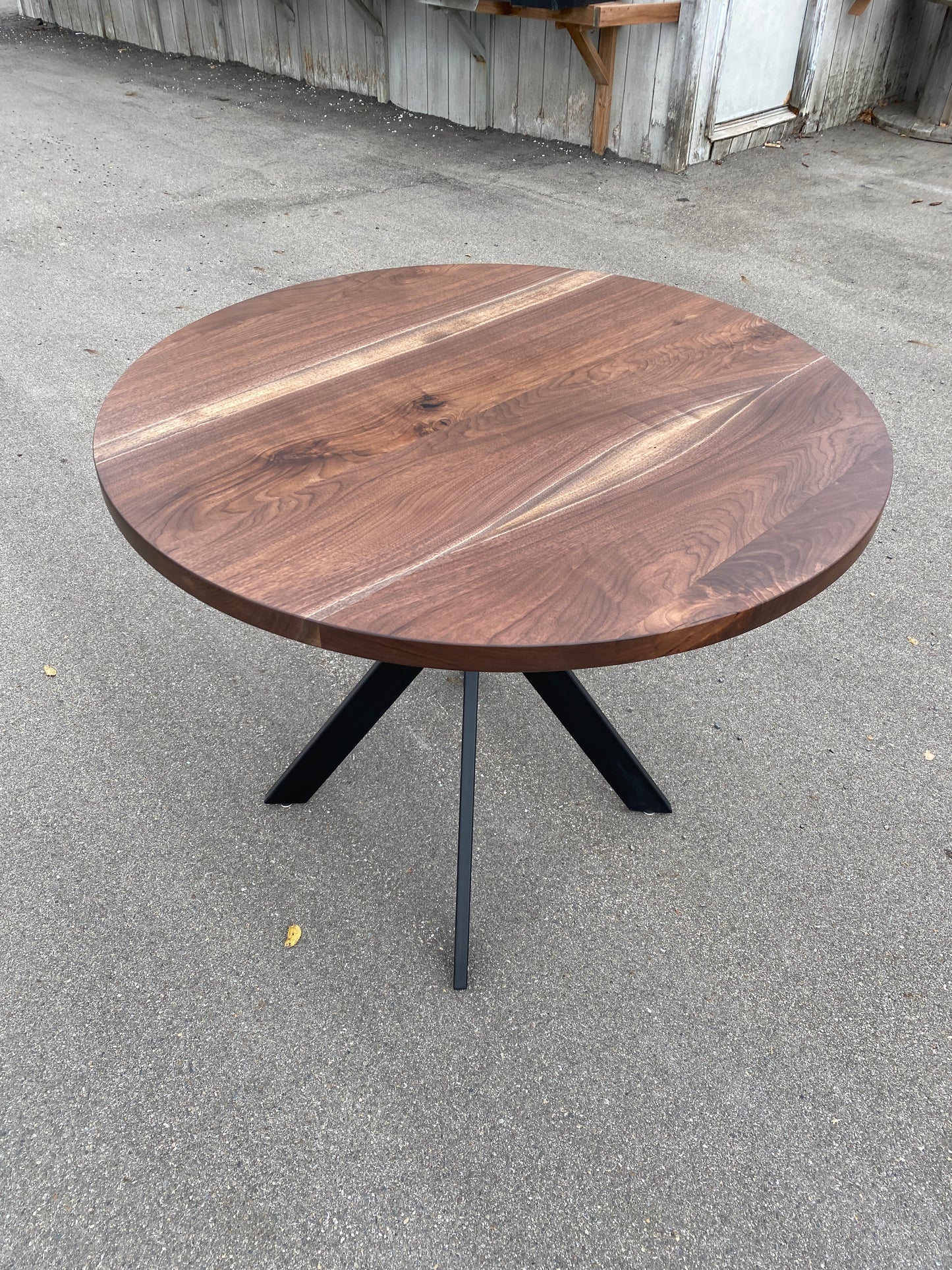 Round Walnut Table