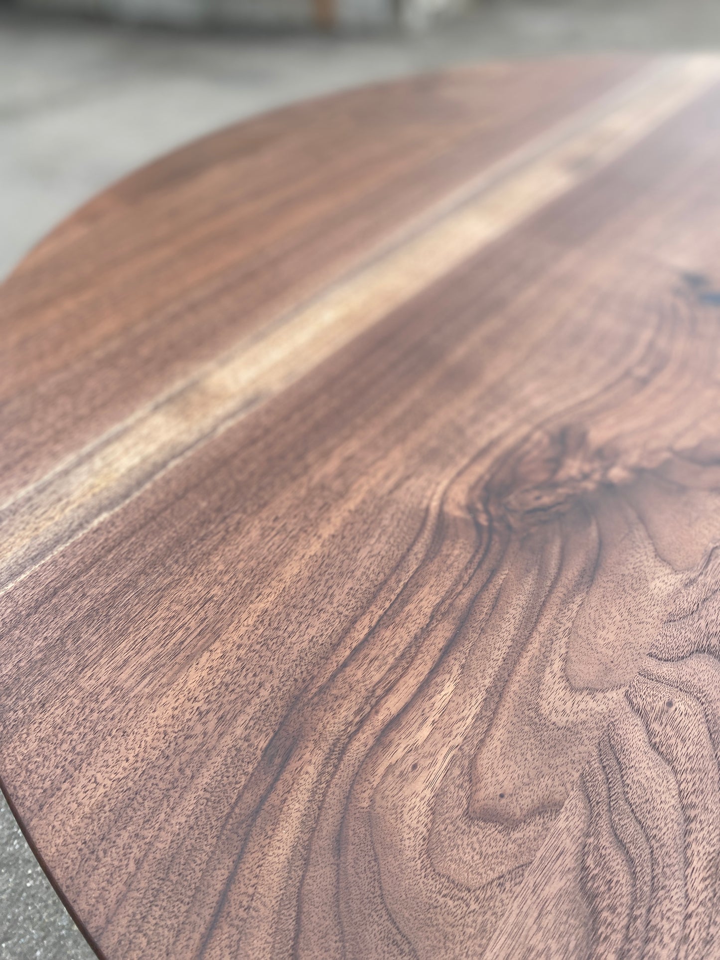 Round Walnut Table