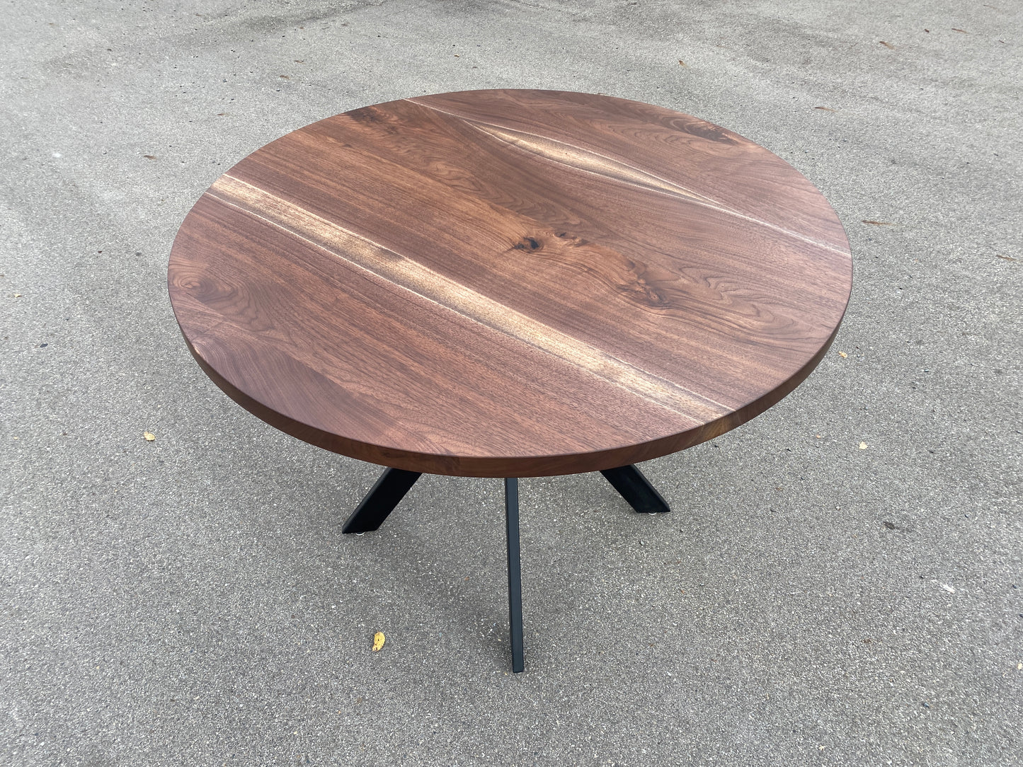 Round Walnut Table